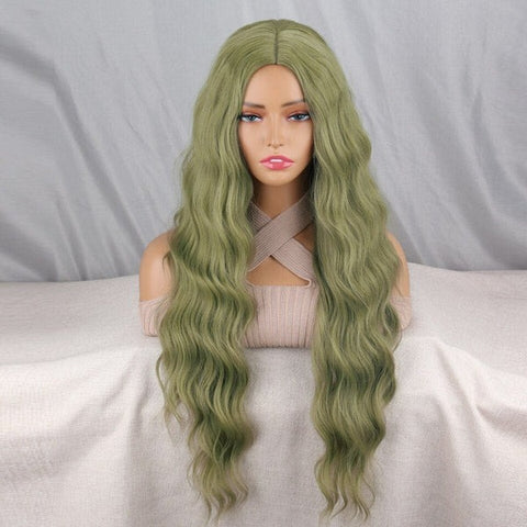 Green Curly Wig