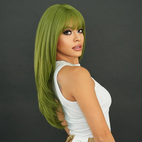 Long Green Wig