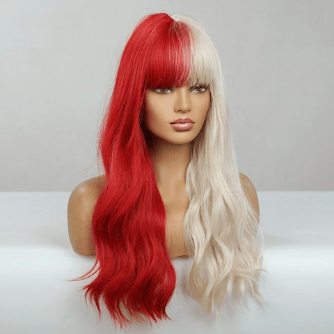 Red and Blonde Wig