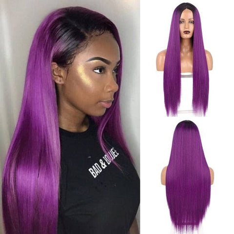 Purple Synthetic Wig