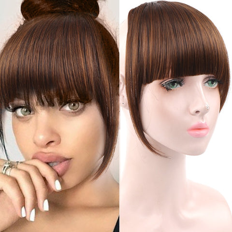 Synthetic Clip On Bangs