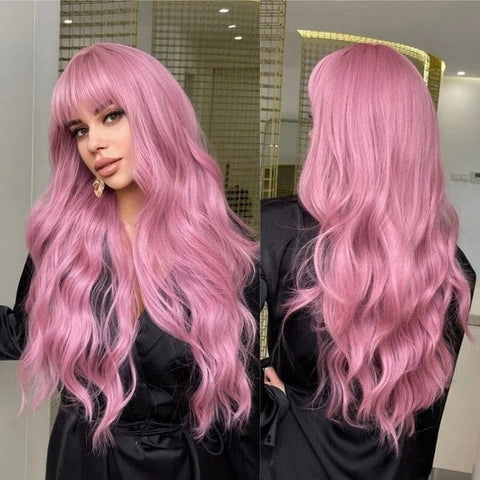 Pink Wavy Wig