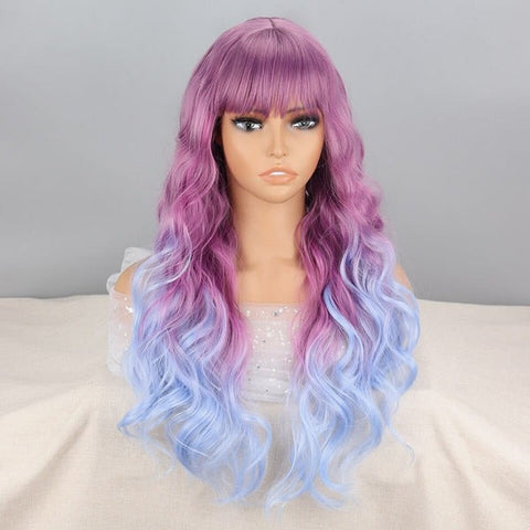 Blue and Purple Wig