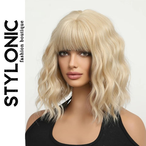 Blonde Curly Bob Wig