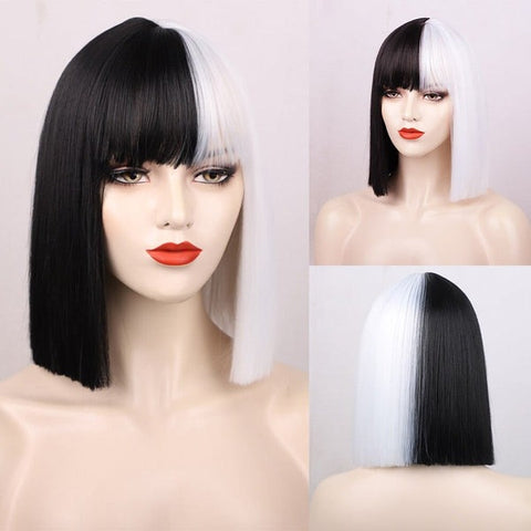 Black and White Bob Wig