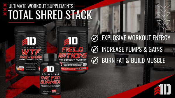 1st Detachment Total Shred Stack - Ultimate Workout Supplement Bundle For Bodybuilders