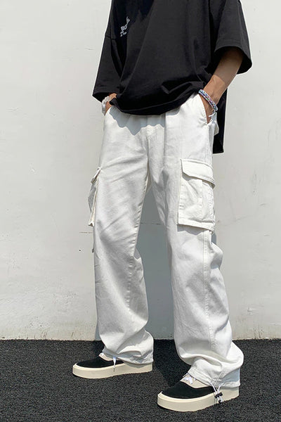 Baggy White Cargo Pants – Urban Streetwear