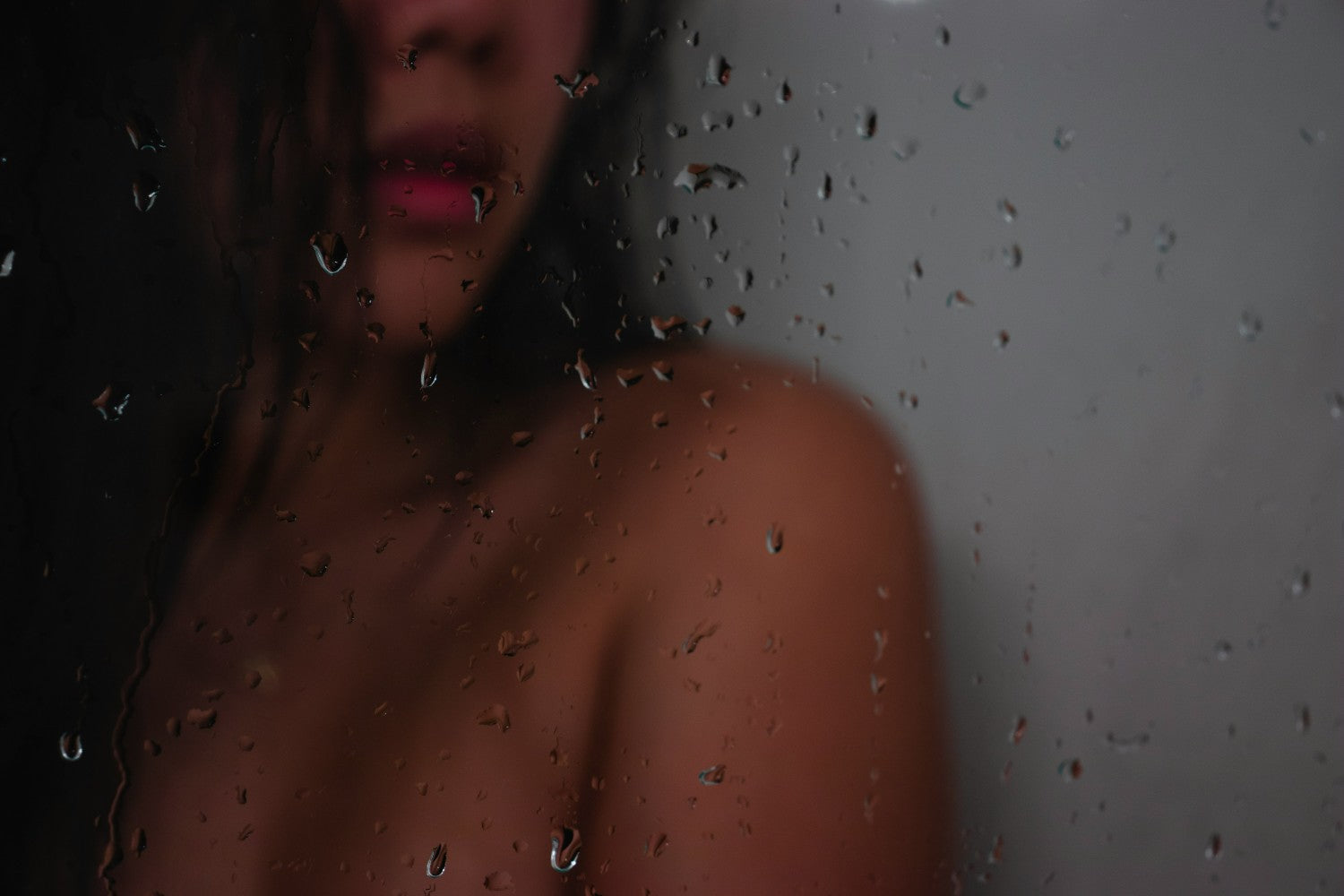 woman in the shower