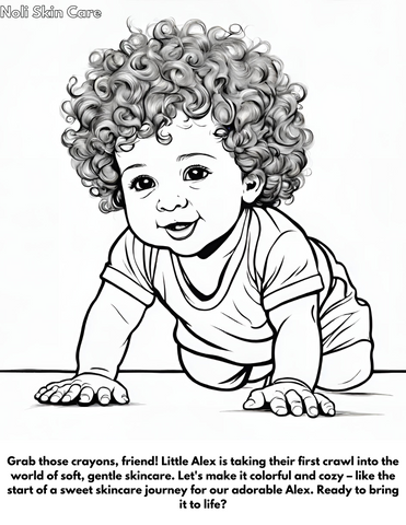 crawling baby coloring page