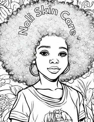 smiling girl coloring page