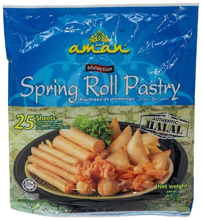 Elephant King Samosa or Spring Roll Pastry Sheets, 25 Sheets, 300 g, (