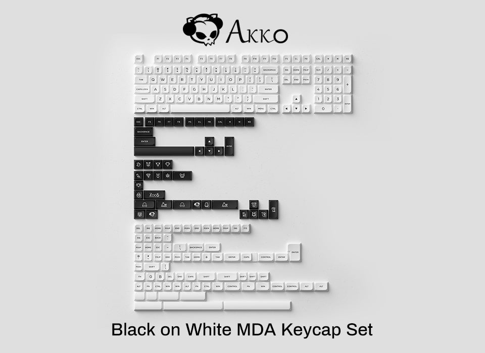 Black on White Keycap Set