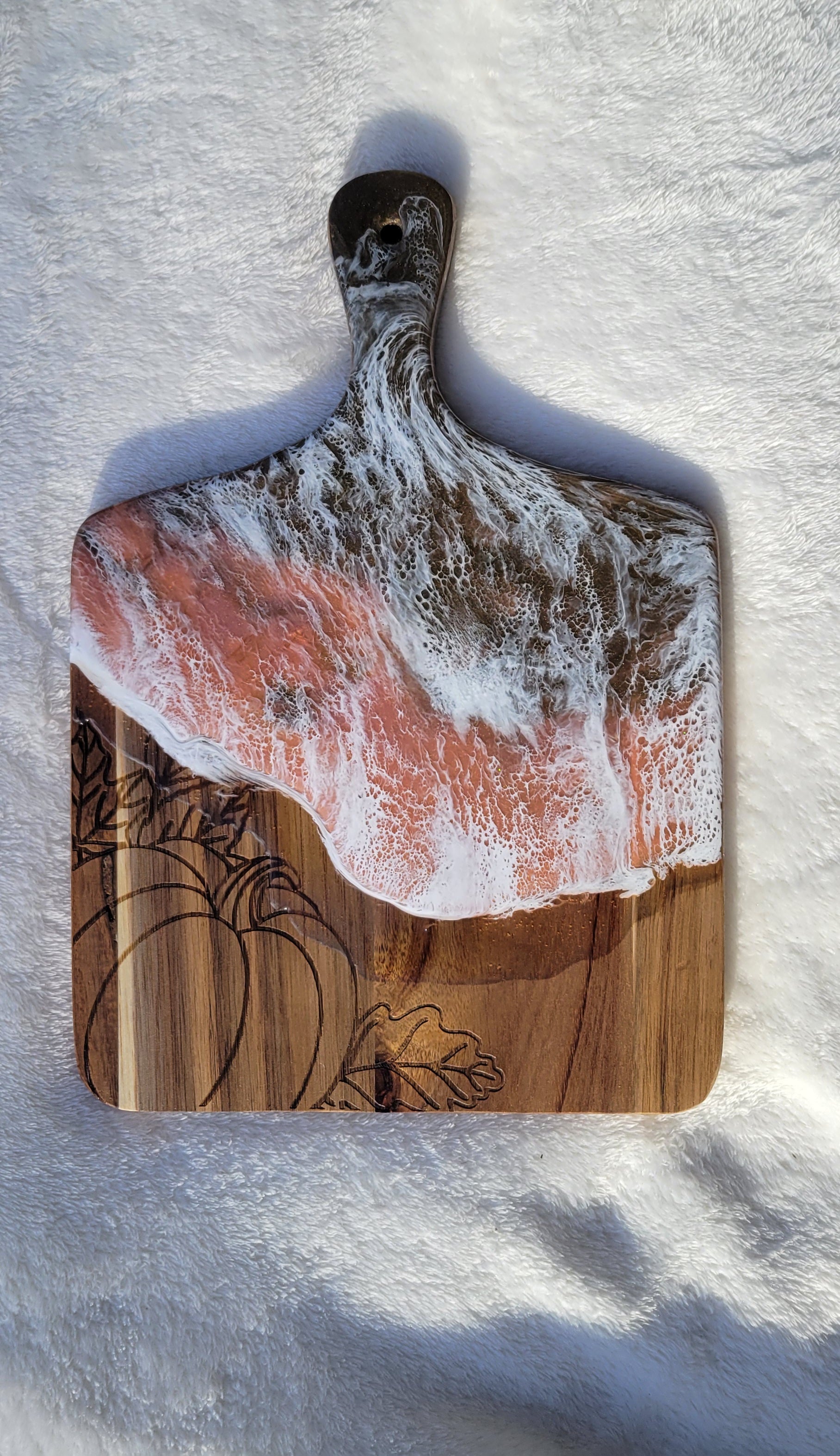 Fall Pumpkin Charcuterie Board - Brown and Pink