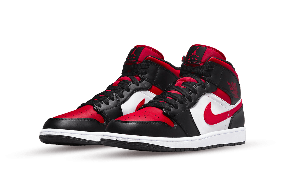 air jordan 1 mid white red black