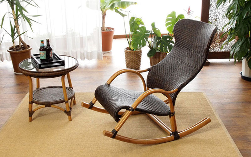 籐 手編み ロッキングチェア 家具 籐家具 インテリア イス 椅子 
