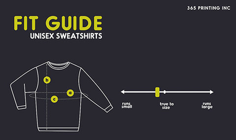 Sweatshirt Sizing Chart Measurement