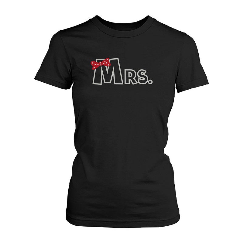 Mr And Mrs Ribbon Couple T Shirts Cute Matching Couple Tee Wedding Ts Ideas 365 In Love 3654