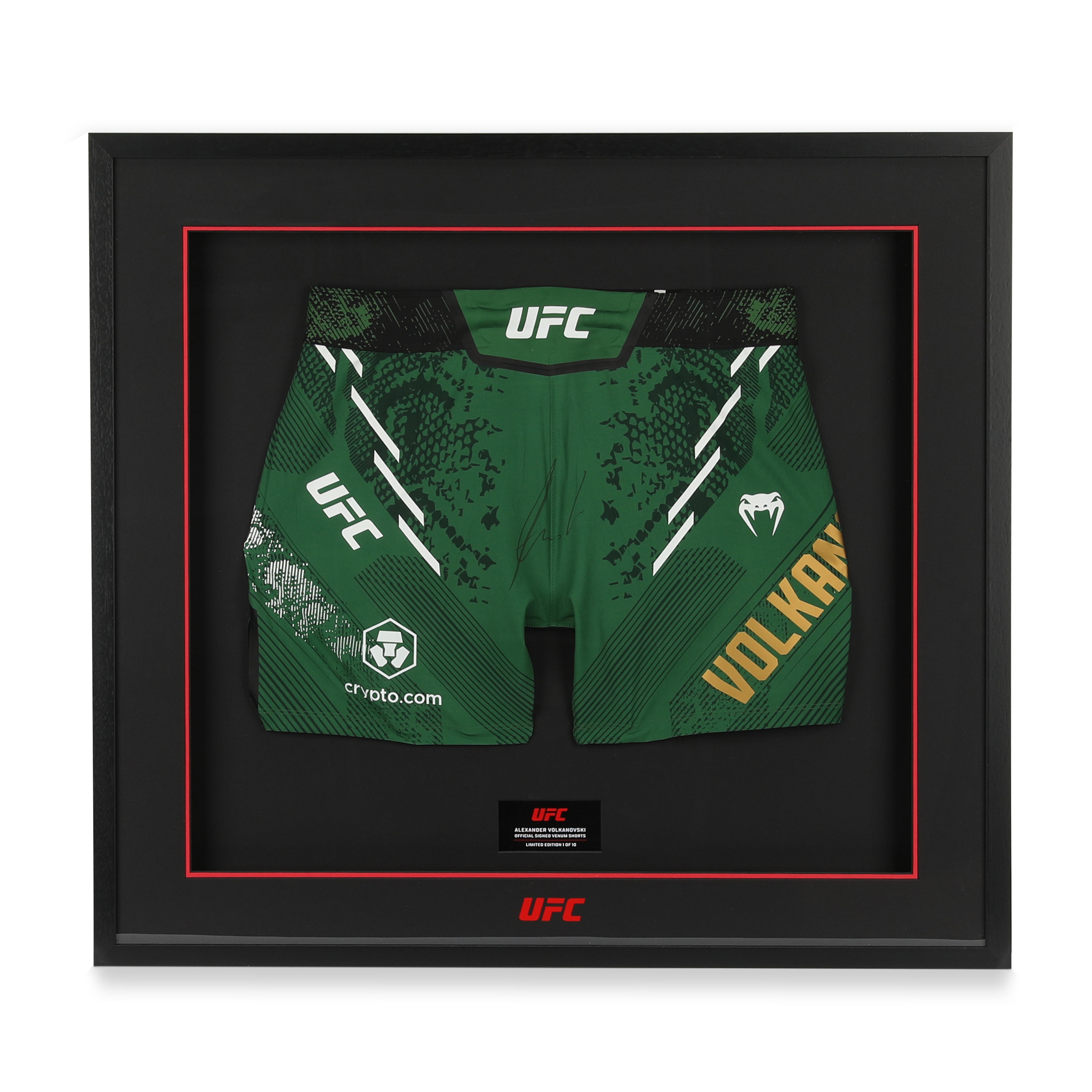 Alexander Volkanovski Signed Green Venum Adrenaline Shorts