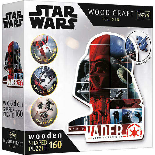 Puzzle en Bois Junior Star Wars : Casque Contour Stormtrooper 160pc