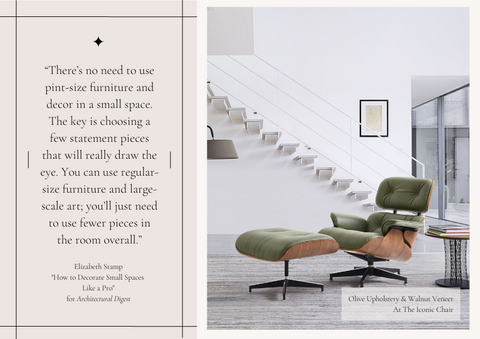 #8 Make Your Eames Style Lounge Chair and Ottoman a Focal Point