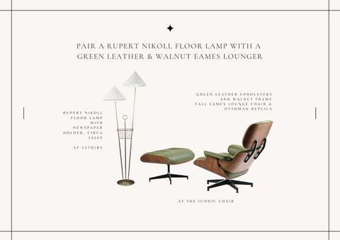 Rupert Nikoll Floor Lamp with Newspaper Holder