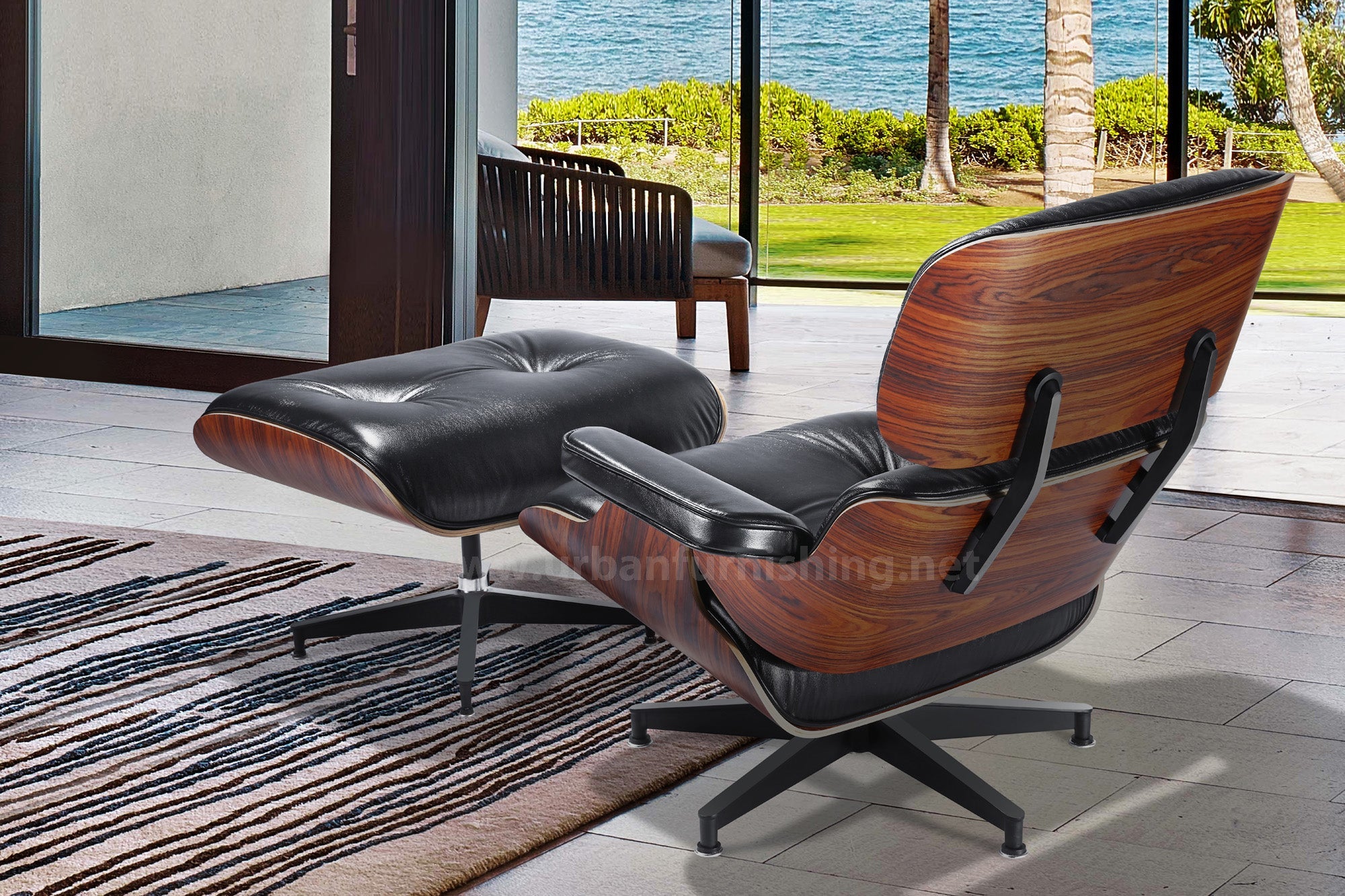Mid-Century Lounge Chair Palisander / Black