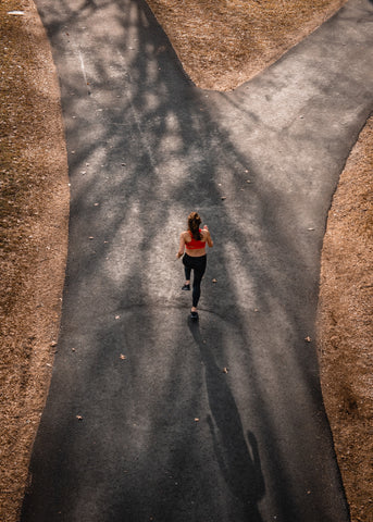 woman at crossroad