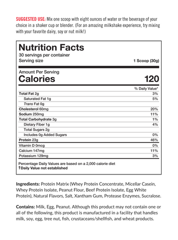 Peanut Butter Protein powder nutrition facts