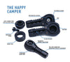 An overview of the Happy Camper's features and attachments.