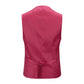 3-Piece Lapel One Button Velvet Tuxedo Suit Red
