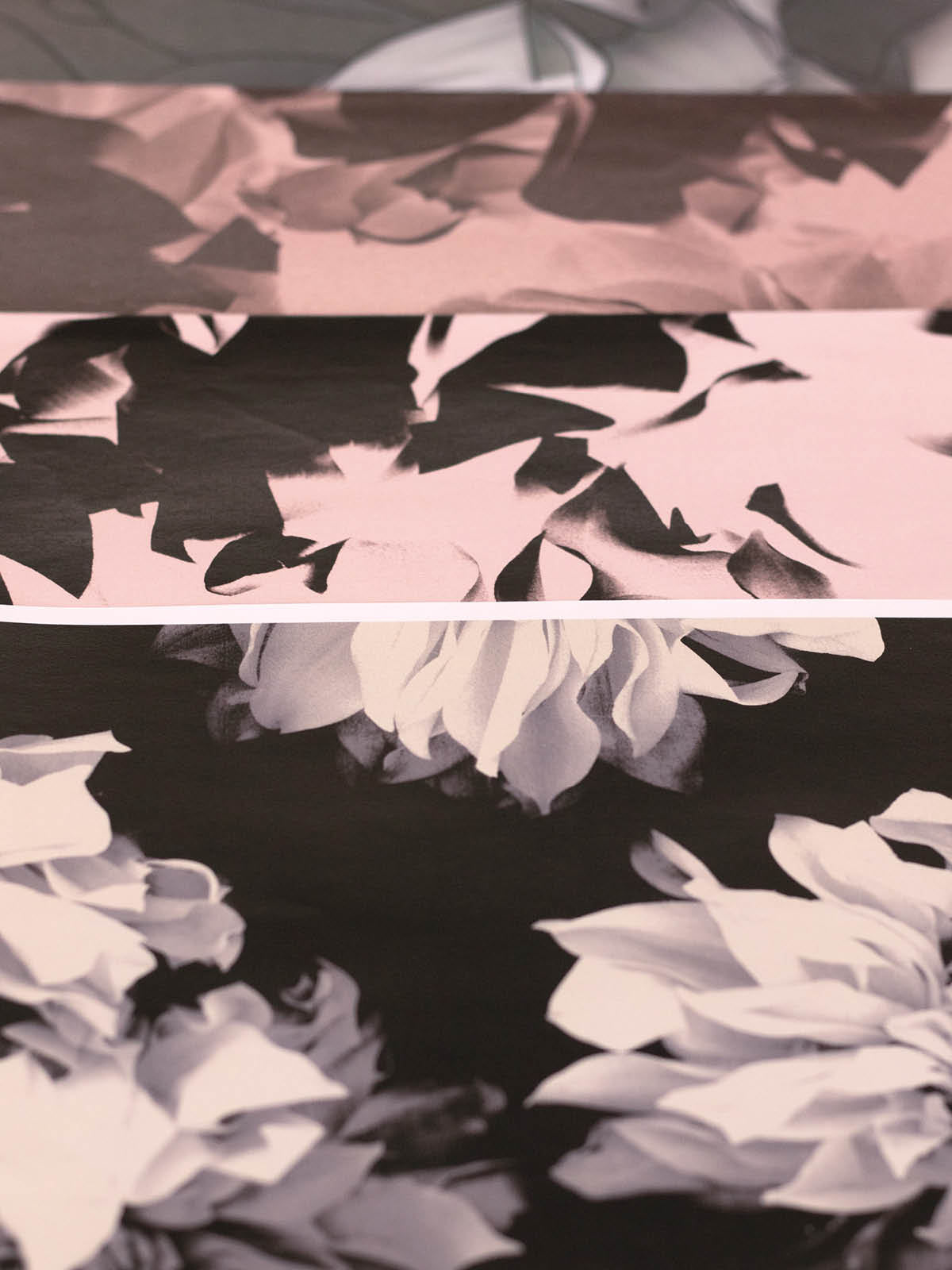 Fabric concepts for the Bed of Dahlias print