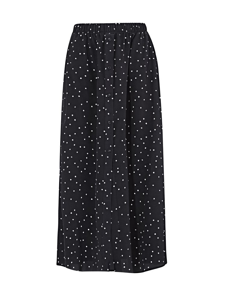 Lara Skirt (Spotty Viscose) Black Dot | Juliette Hogan