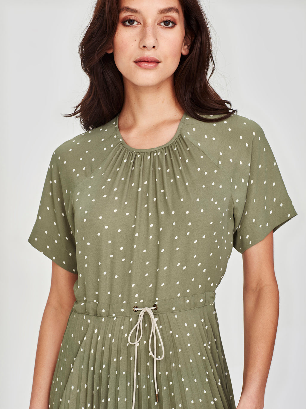 spotty green dress