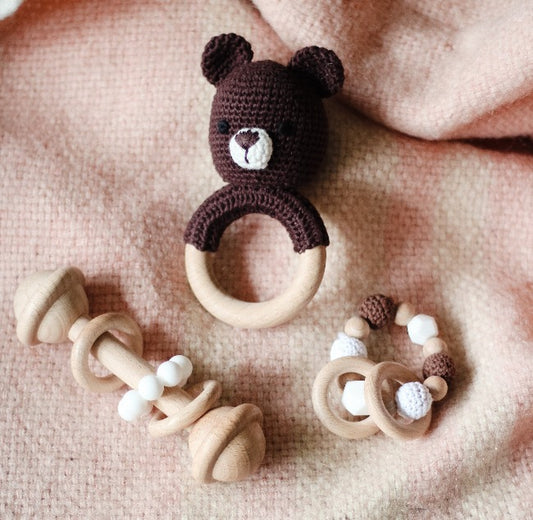 Baby Bear Wooden Gift Set