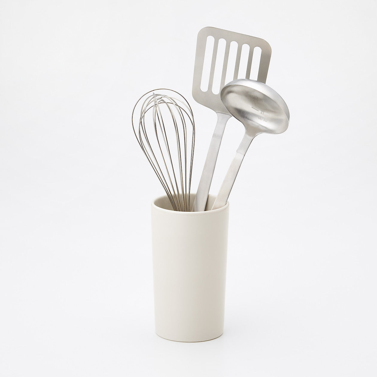 Beige Porcelain Kitchen Utensil Holder