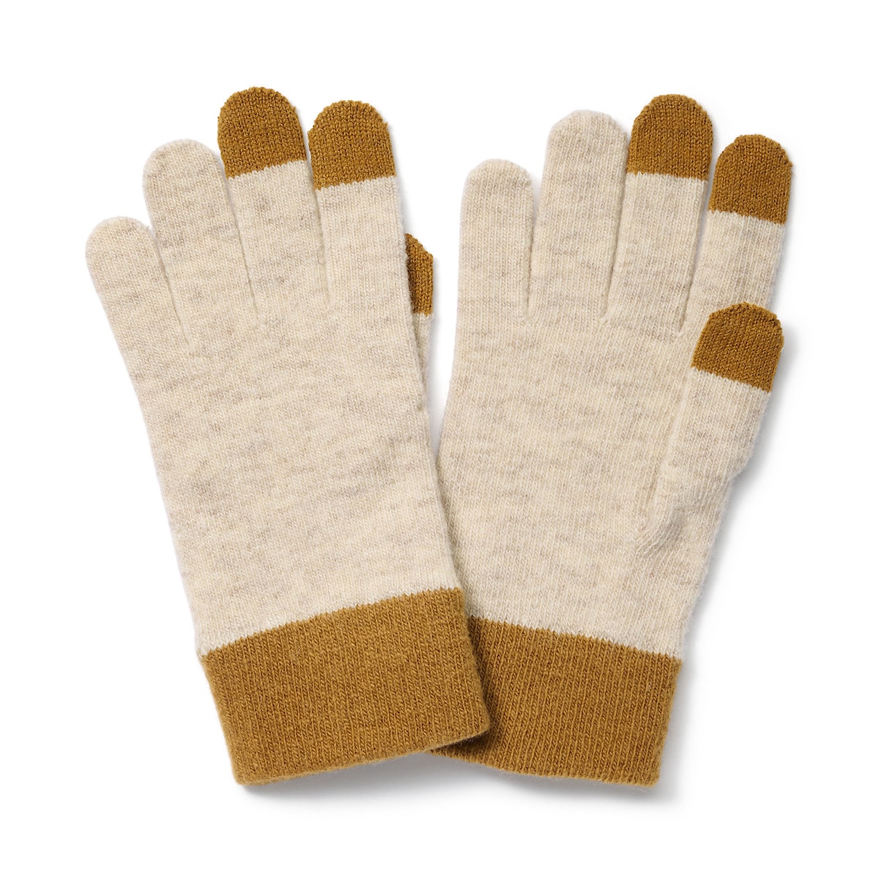 Wool Blend Touchscreen Gloves - Multicolour