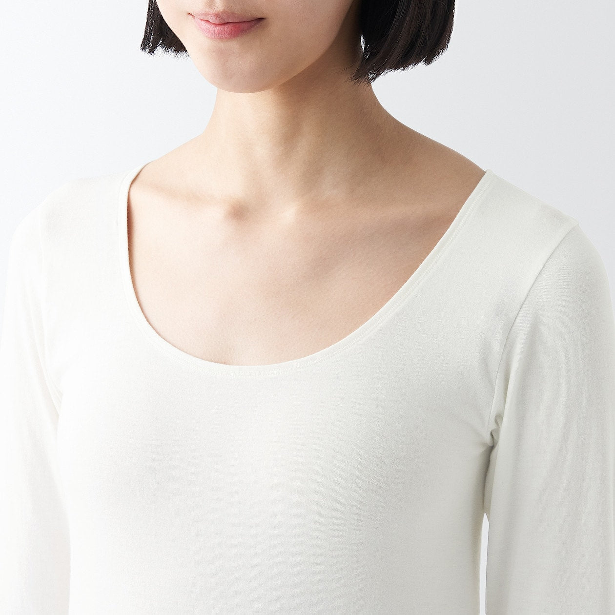 Warm Cotton Scoop Neck T-Shirt