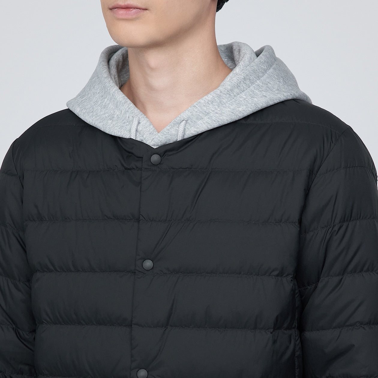 Lightweight Pocketable Collarless Down Jacket