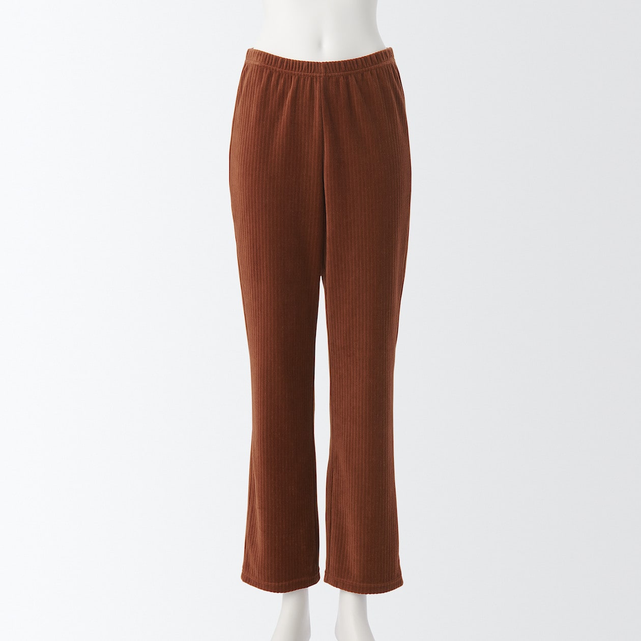 Cotton Blend Velour Straight Leggings