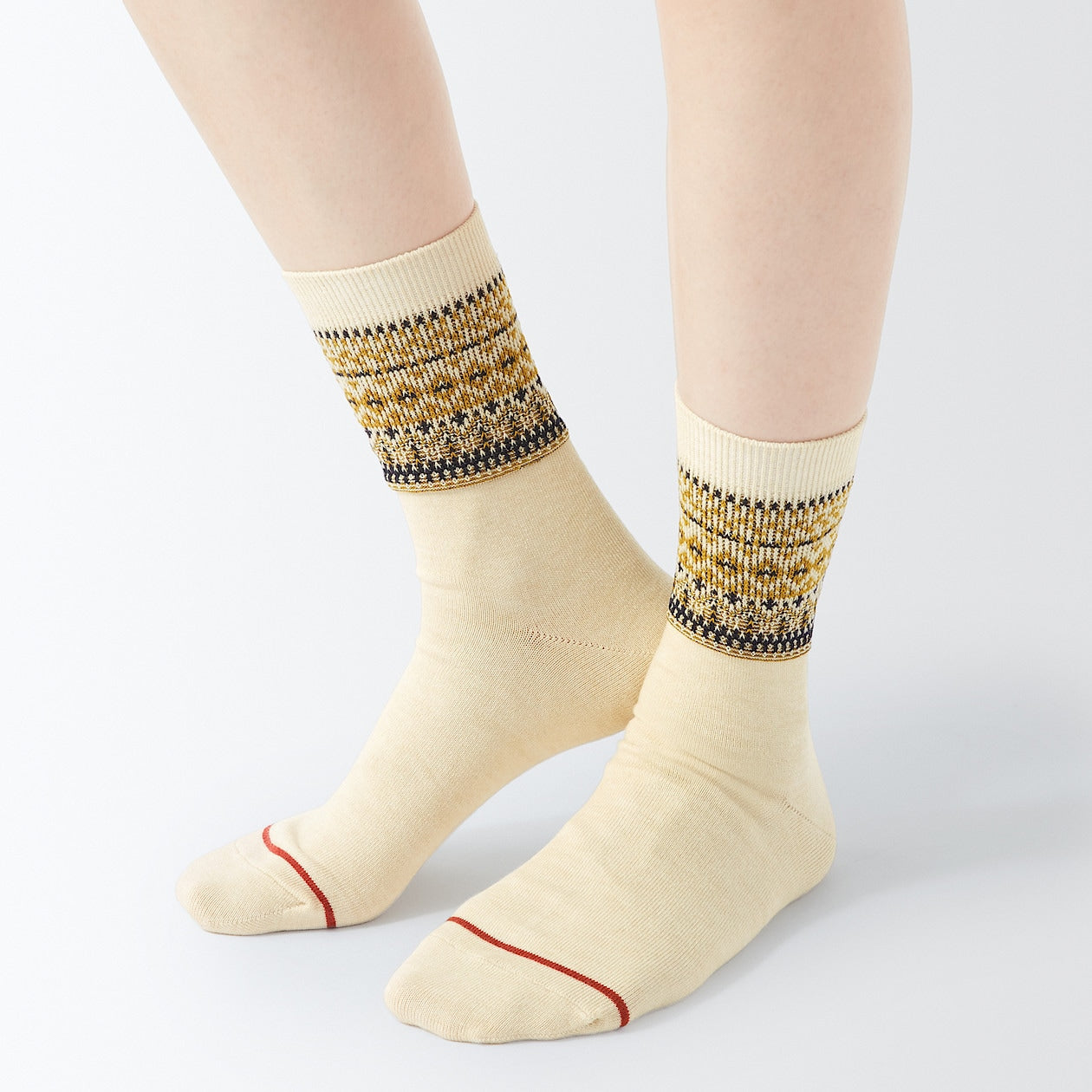 Right Angle Warm Jacquard Pattern Socks