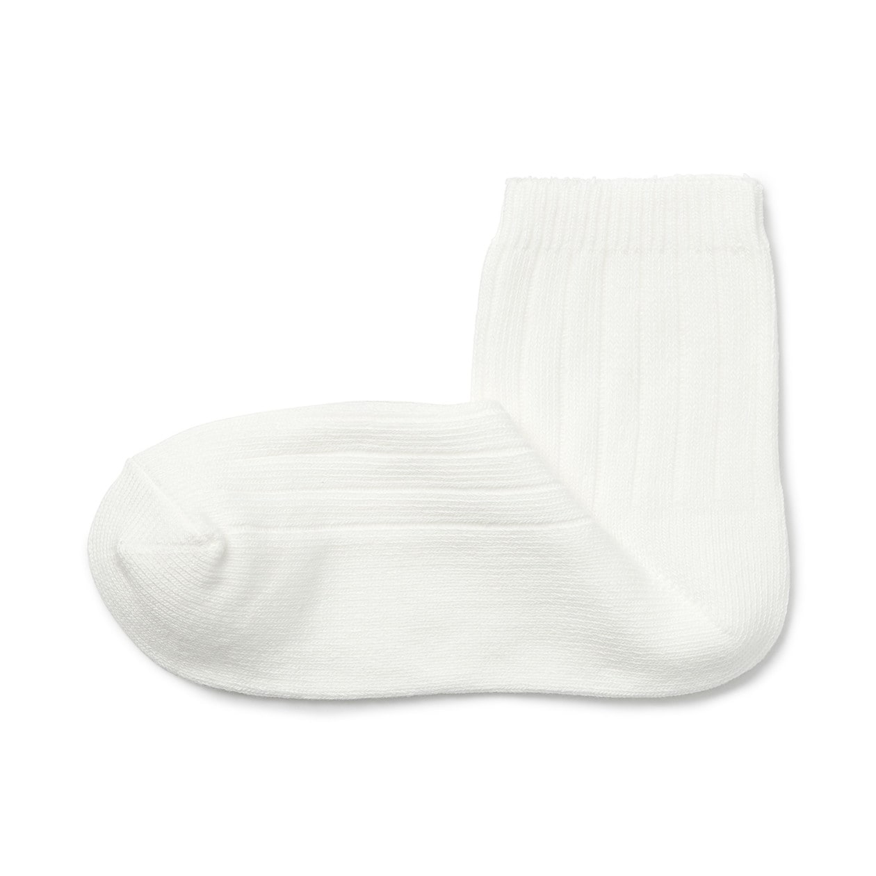 Right Angle Wide Rib Short Socks