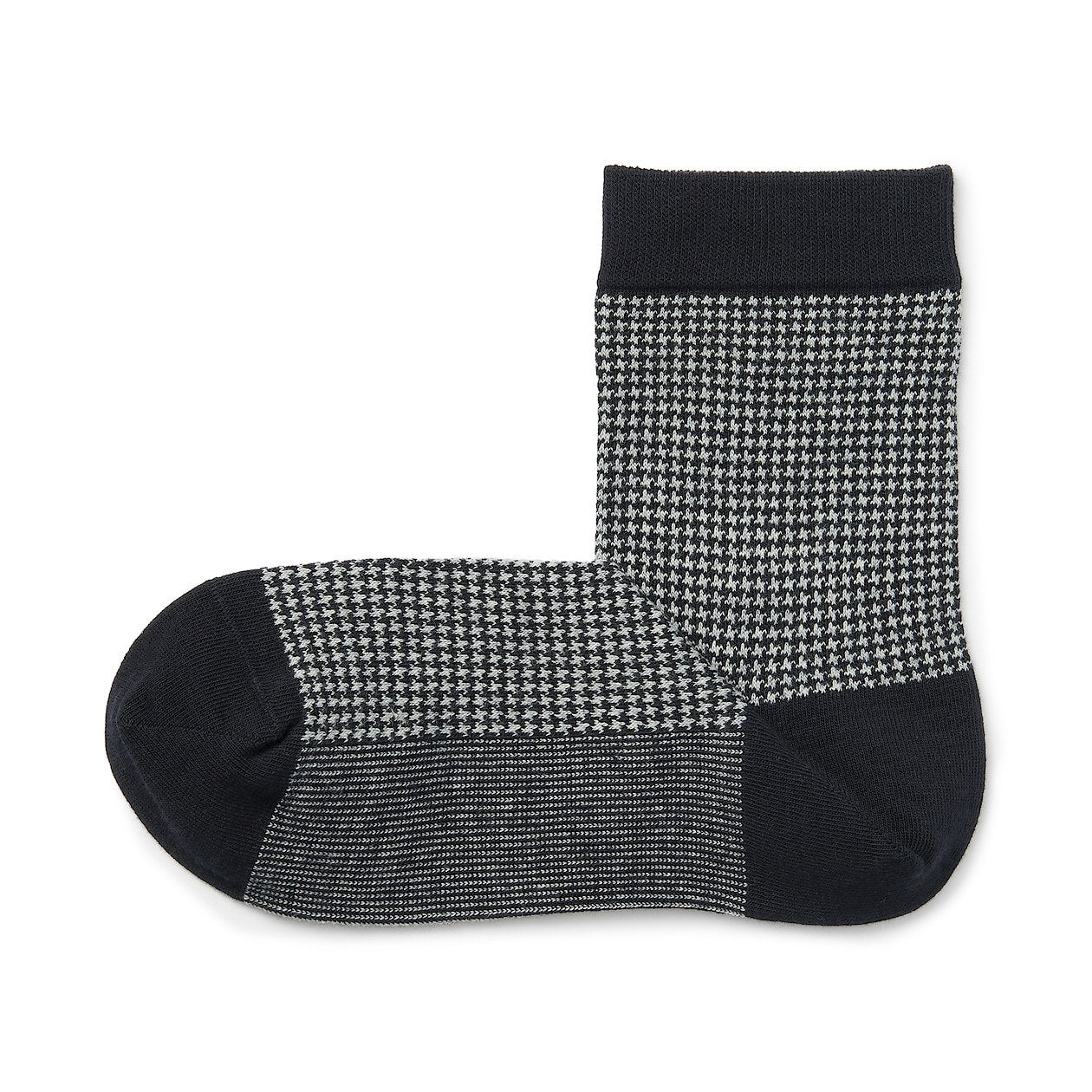 Right Angle Houndstooth Short Socks