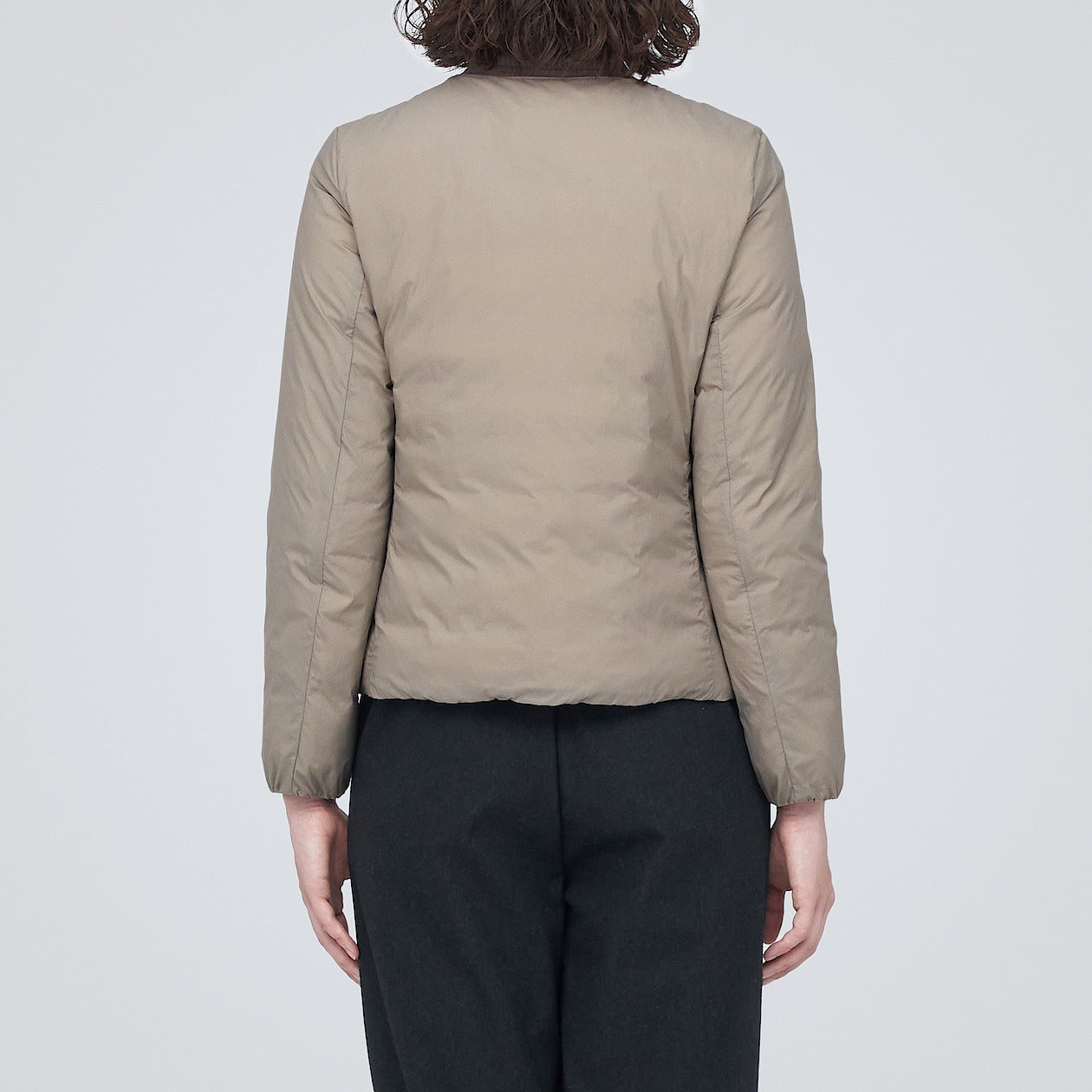 Lightweight Collarless Down Jacket