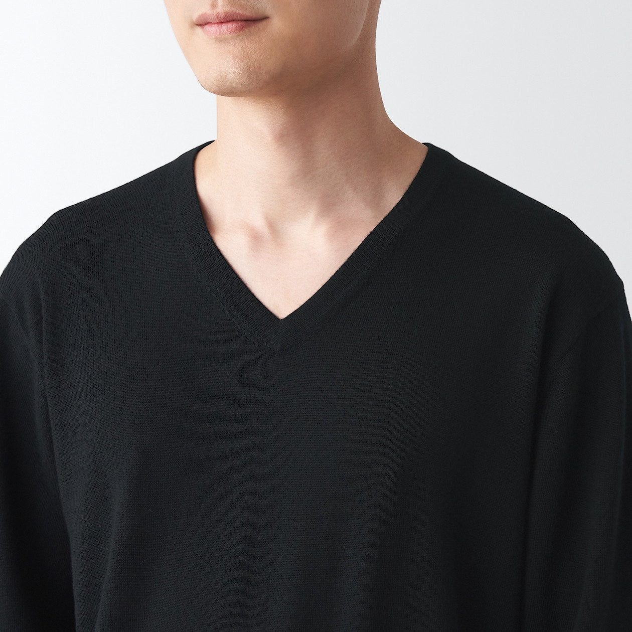 Wool High Gauge V-Neck Sweater