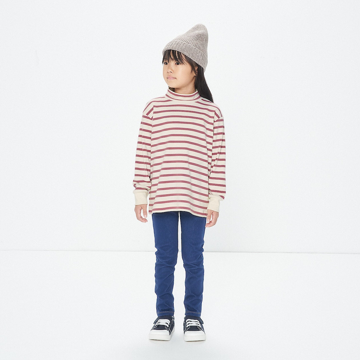 Brushed Interlock Mockneck Long Sleeve T-Shirt (5-14Y)