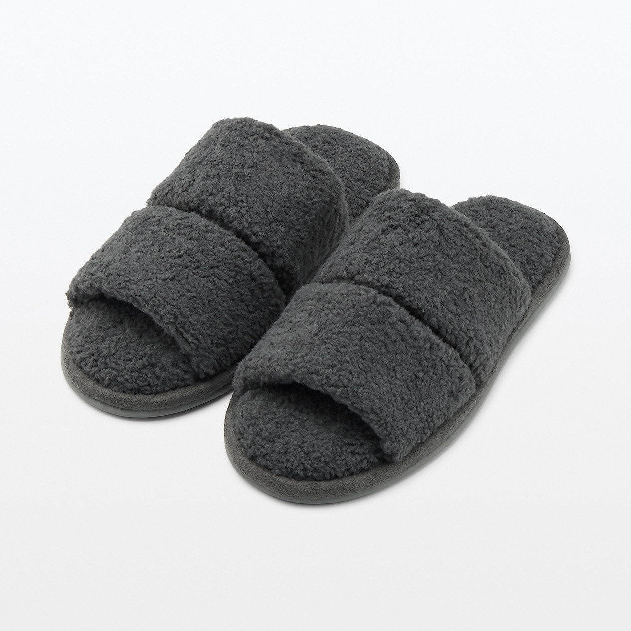 Warm Fibre Open Toe Slippers