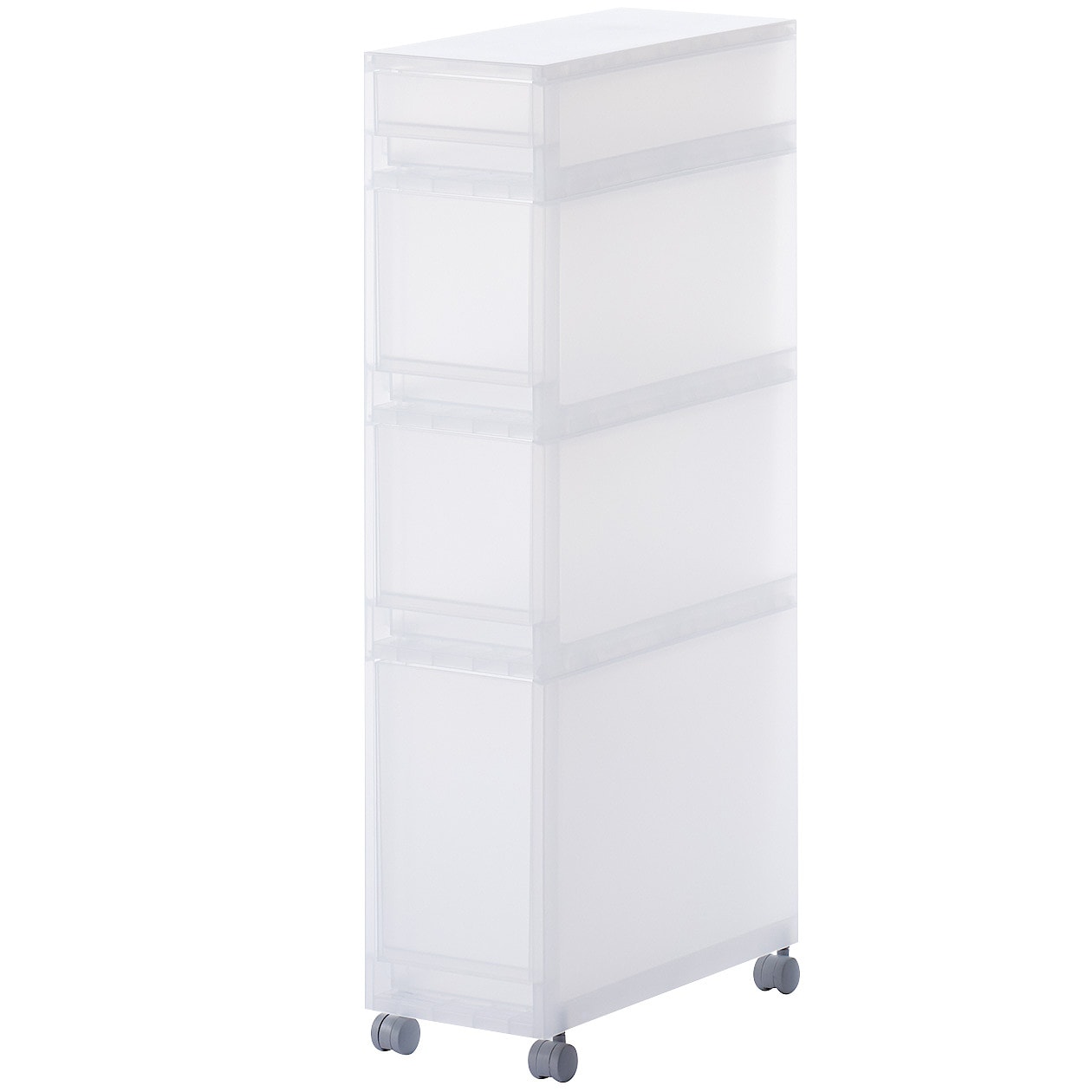 Polypropylene Multisize Shelf with Caster (4 Tier)