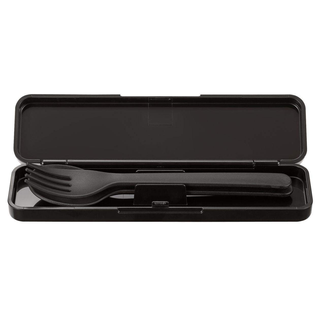 Polypropylene Fork & Spoon Set - Black