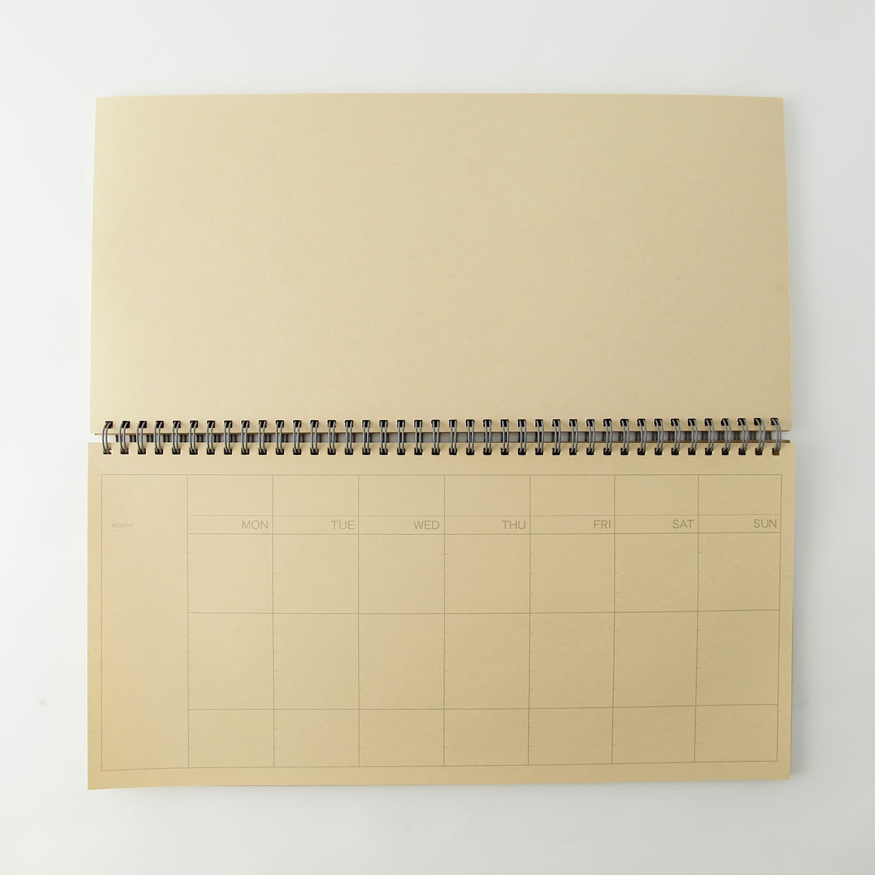 Kraft Paper Weekly Schedule Notebook - Horizontal Undated