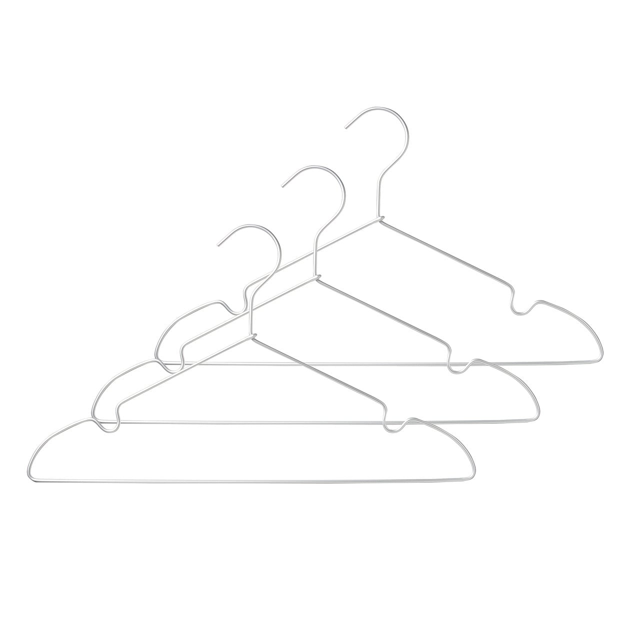 Aluminium Clothes Hanger with Notches - 42cm (3 Pack)